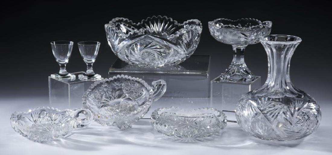 8-Pcs.crystal and cut glass table accessories (1 of 1)