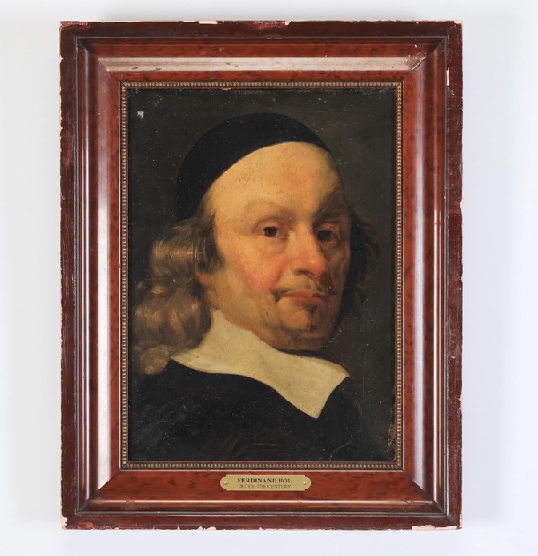 In the Manner of Ferdinand Bol 18th c. O/c portrait (1 of 4)