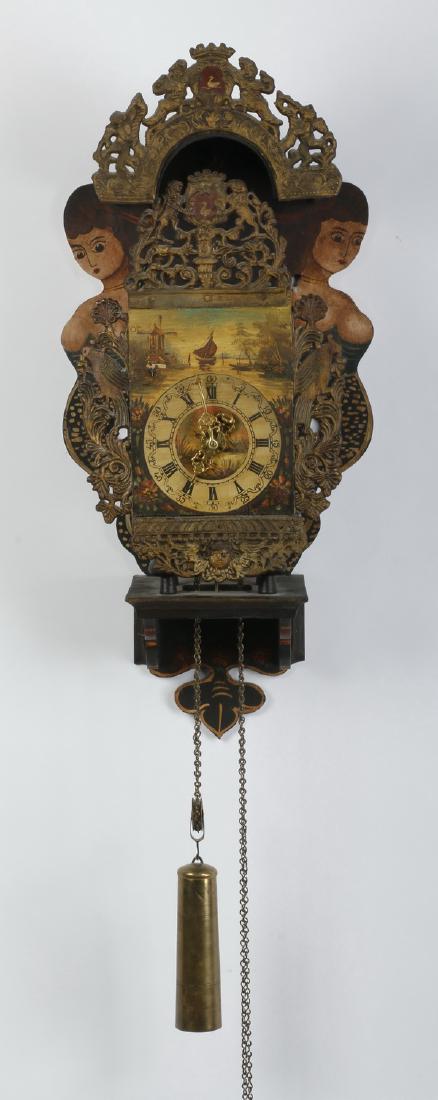 Dutch Zaandam wall clock, early 20th c. (1 of 5)