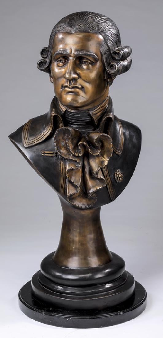 Life size bronze bust of Mozart, 34"h (1 of 3)