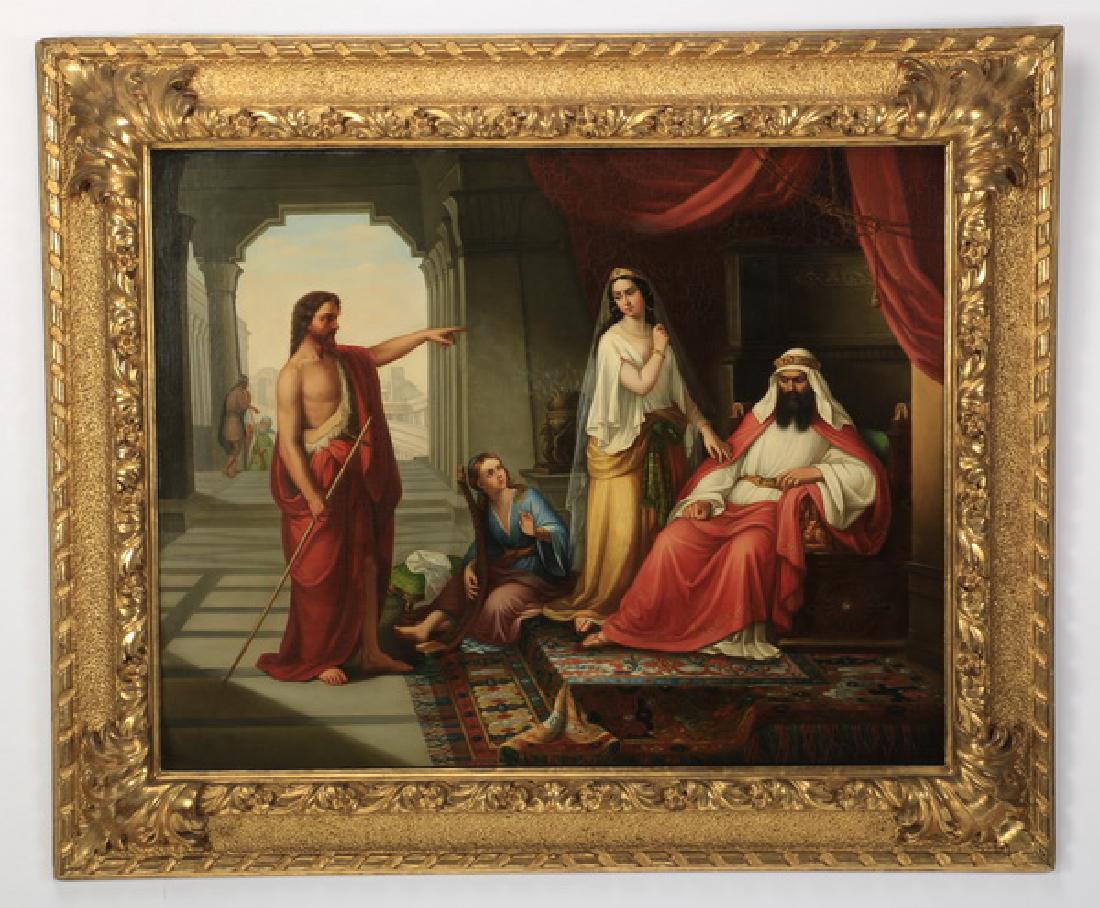 19th c. Italian O/c biblical scene, 55"w (1 of 6)