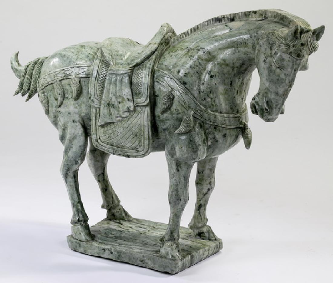 Chinese carved marble Tang Dynasty style sculpture (1 of 2)