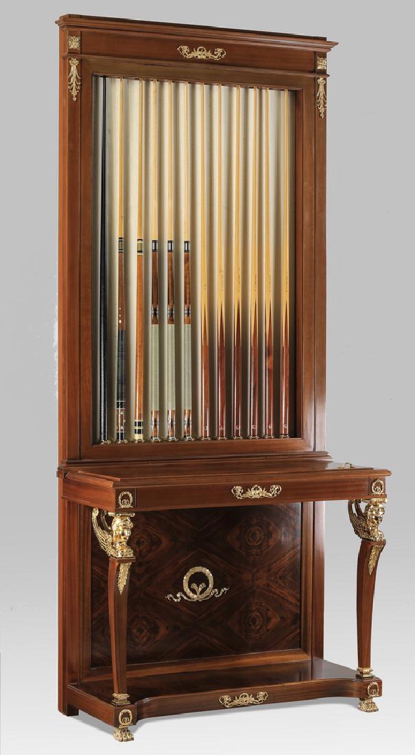 Italian Neoclassical style cue rack w/ 12 cue sticks (1 of 3)