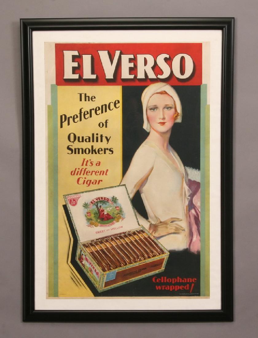 Framed vintage advertising poster, 48"h (1 of 1)