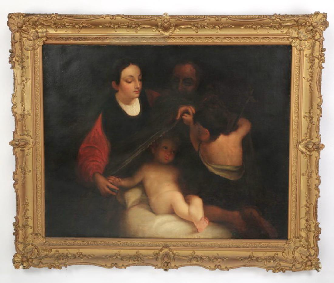 19th c. Continental O/c, follower of Gennari, 63"w (1 of 5)