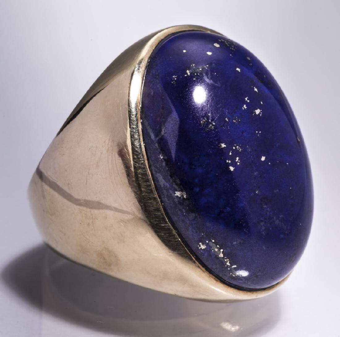 Moderne lapis lazuli & 14k yellow gold ring (1 of 3)
