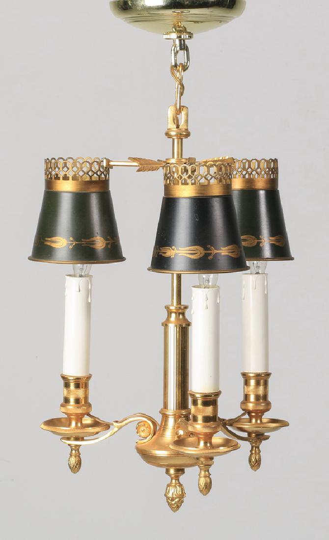 French Empire style bouillotte chandelier, 16"h (1 of 4)