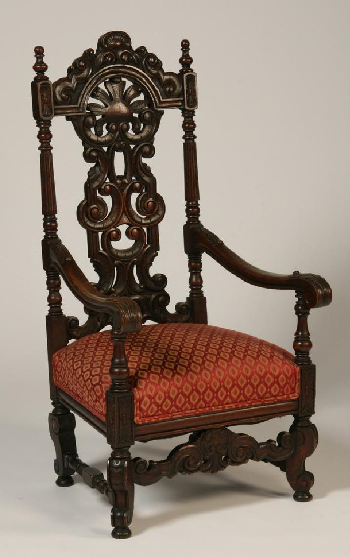 19th c. carved oak armchair (1 of 1)