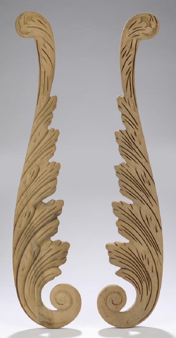 (2) Unfinished acanthus motif architectural elements (1 of 2)