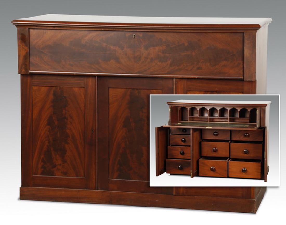 19th c. English mahogany butler's desk (1 of 4)