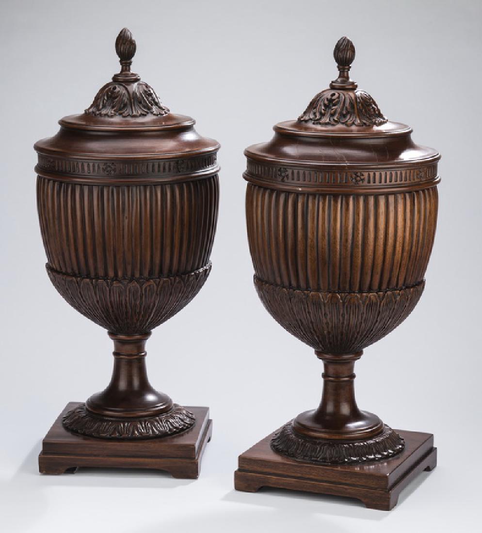 (2) Neoclassical style urn form knife boxes, 25"h (1 of 3)