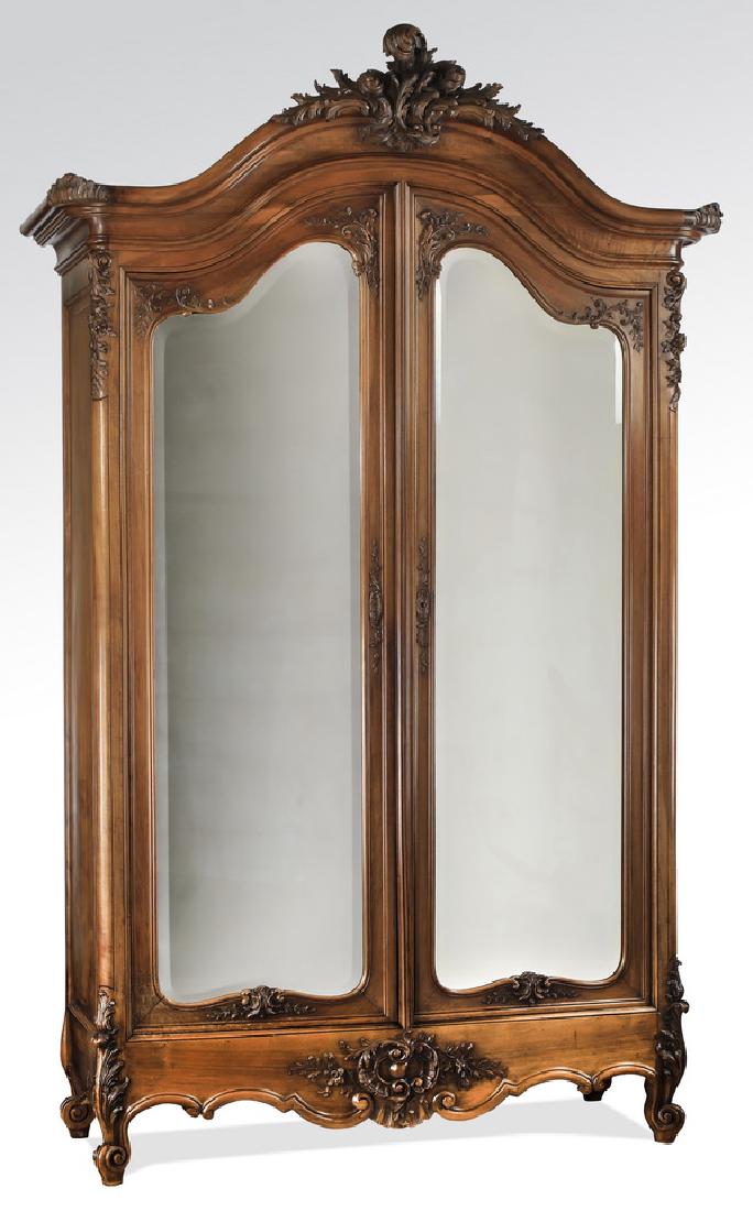 Oversized 19th c. French Rococo armoire (1 of 4)