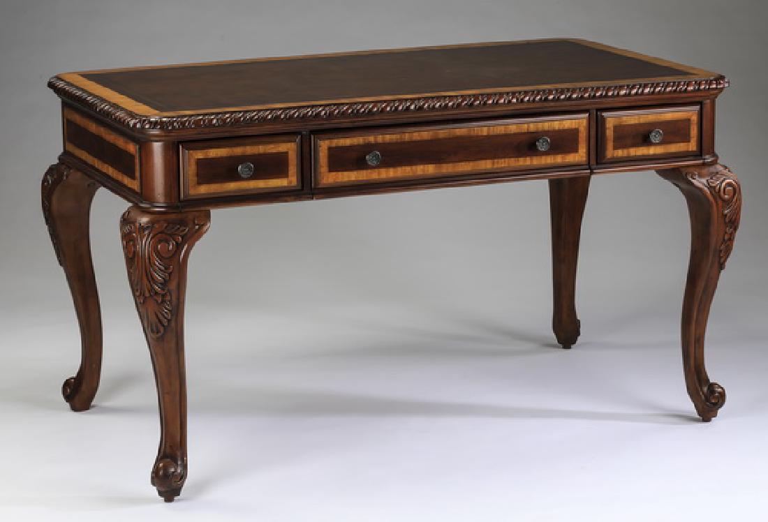 Federal style mahogany and walnut desk, 55"w (1 of 6)