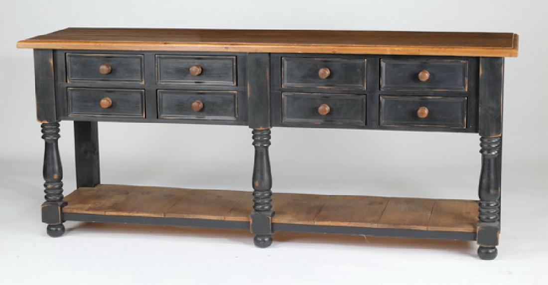 Contemporary rustic pine painted sideboard (1 of 3)