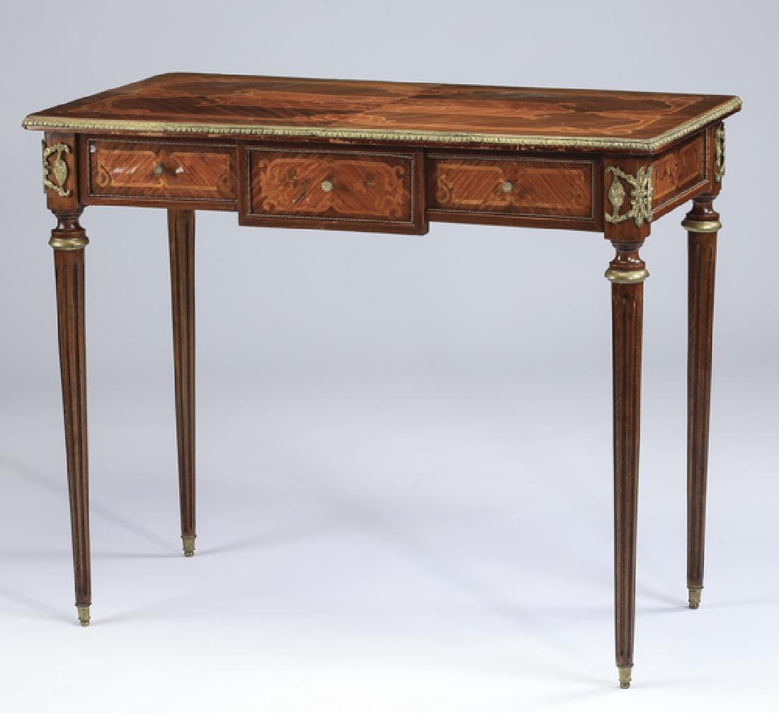 Italian inlaid mahogany & satinwood writing table (1 of 3)