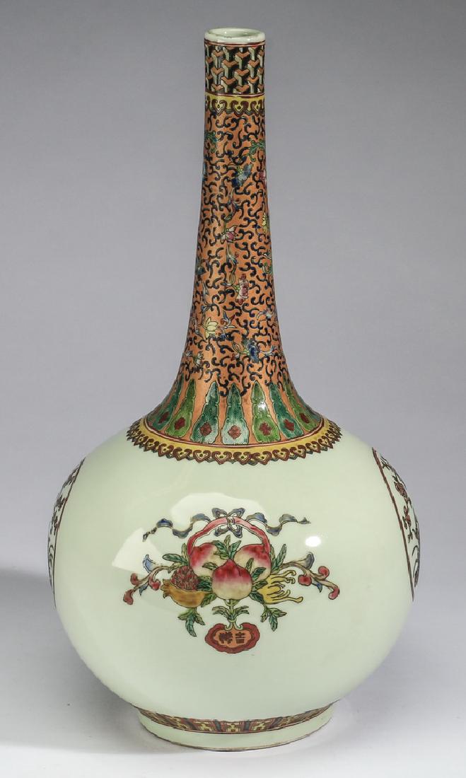 Chinese bottle vase, 'Three Plenties', marked, 16"h (1 of 6)