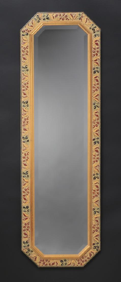 Italian beveled glass mirror w/ carved frame (1 of 1)