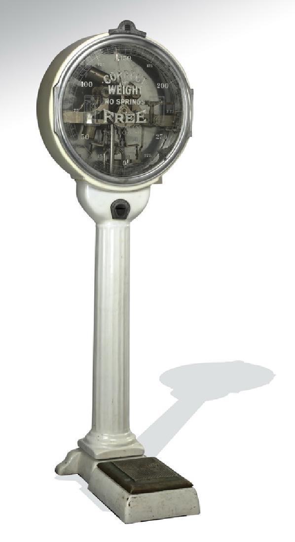 Early 20th c. lollipop scale by Watling Mfg Co, 73"h (1 of 1)