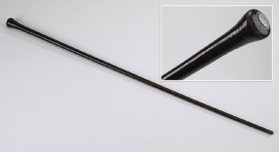 Leather wrapped walking stick, 34"l (1 of 3)