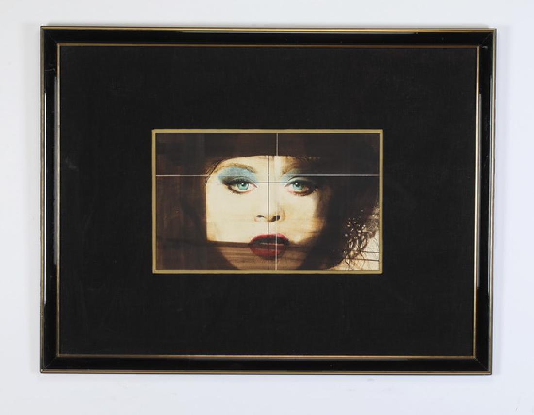 Paul Chelko signed lithograph of model w/blue eyes (1 of 3)