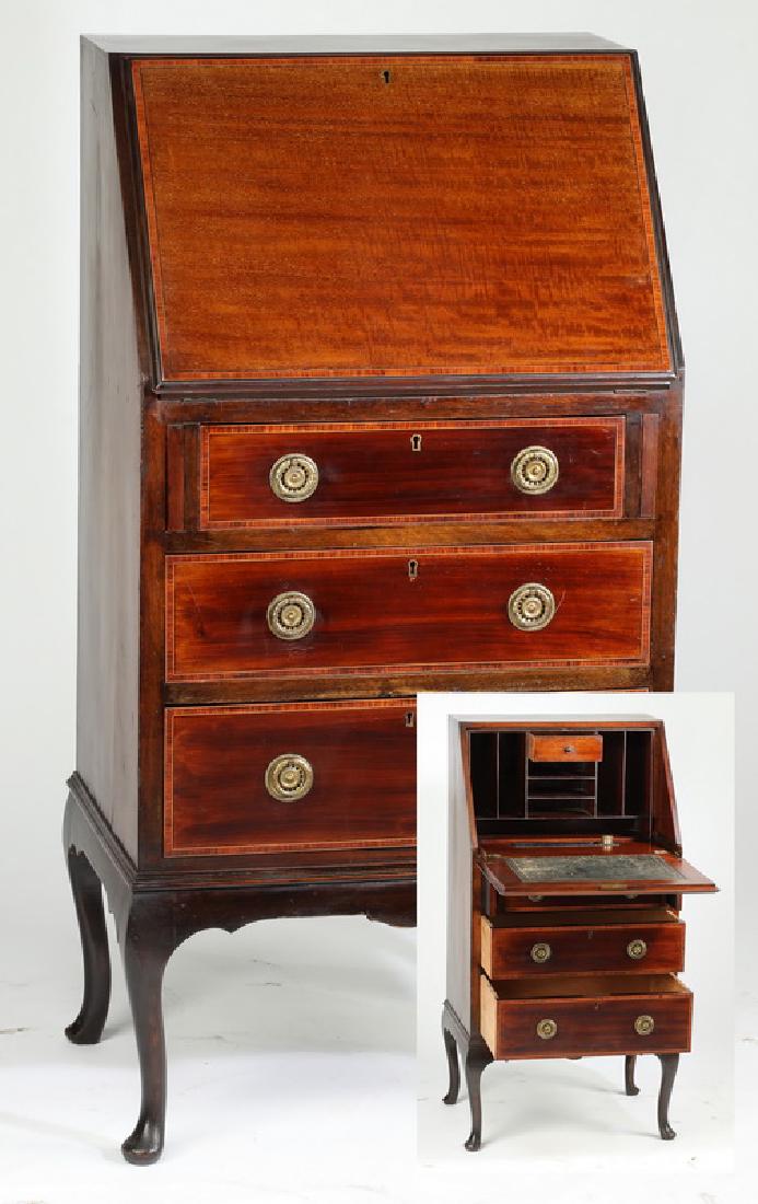 19th c. mahogany drop-front butler's secretary (1 of 4)