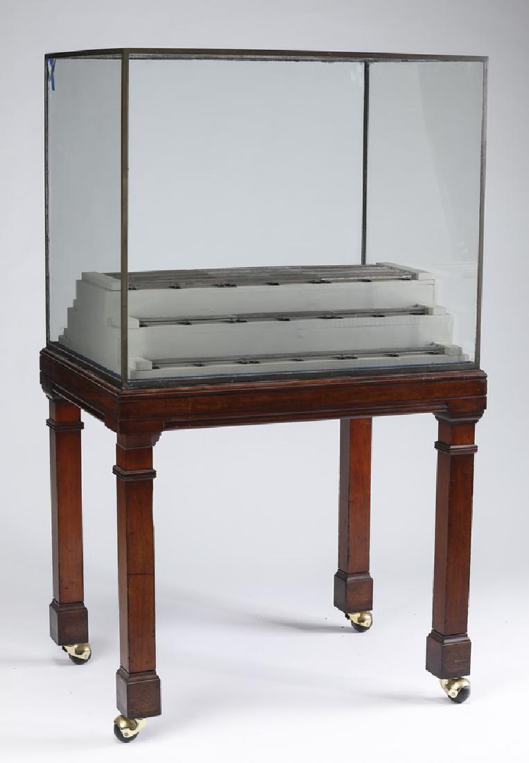 Model train display case on stand, 66"h (1 of 4)