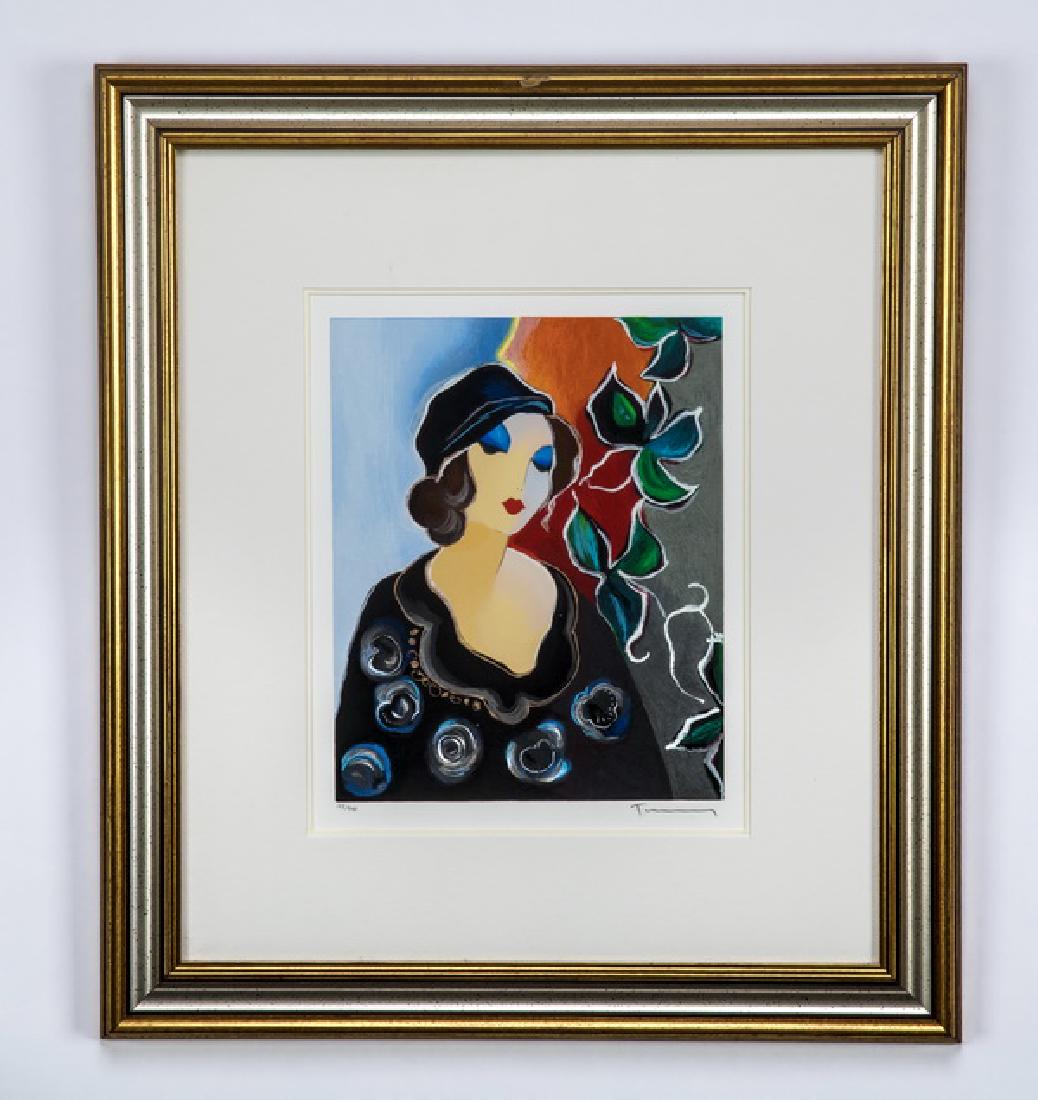 Itzchak Tarkay signed serigraph, titled 'Blue Room' (1 of 4)