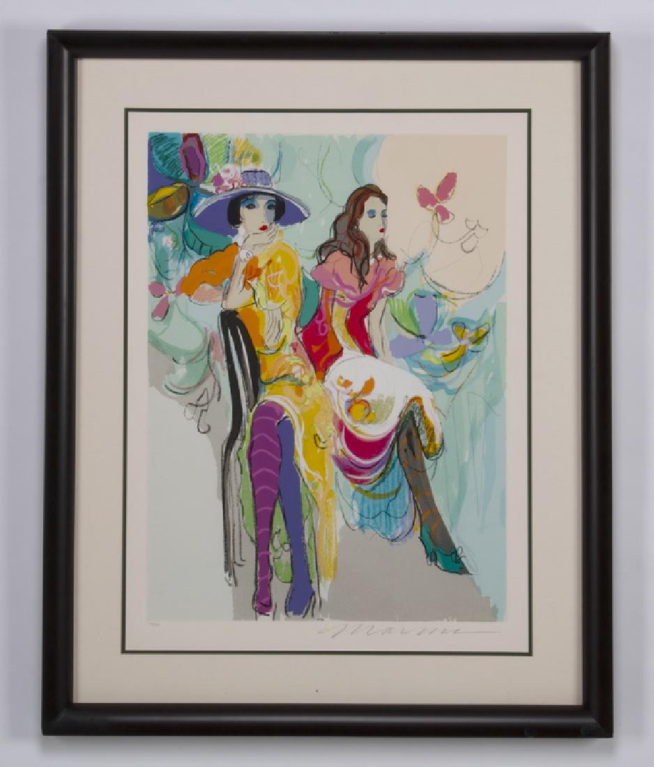 Isaac Maimon framed serigraph 'Les Coquettes II' (1 of 4)