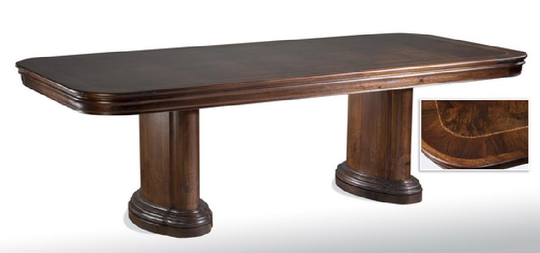 Regency style inlaid dining table, 96"w (1 of 4)