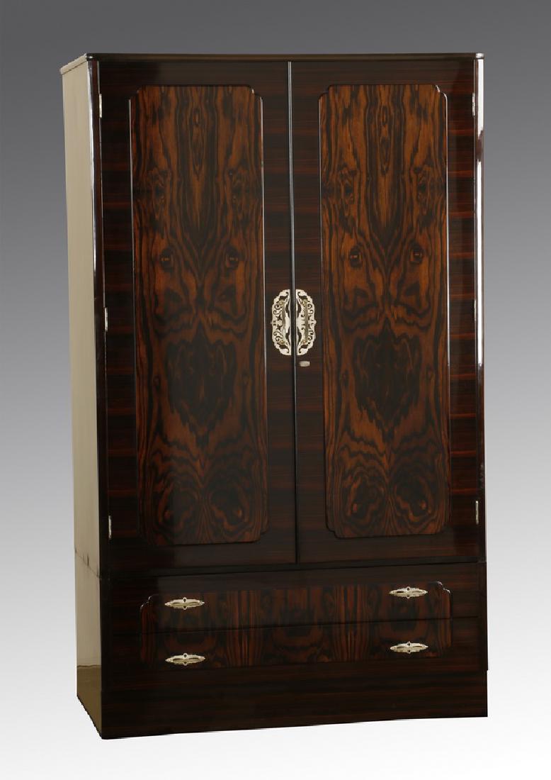 Mid 20th c. rosewood veneered wardrobe (1 of 3)