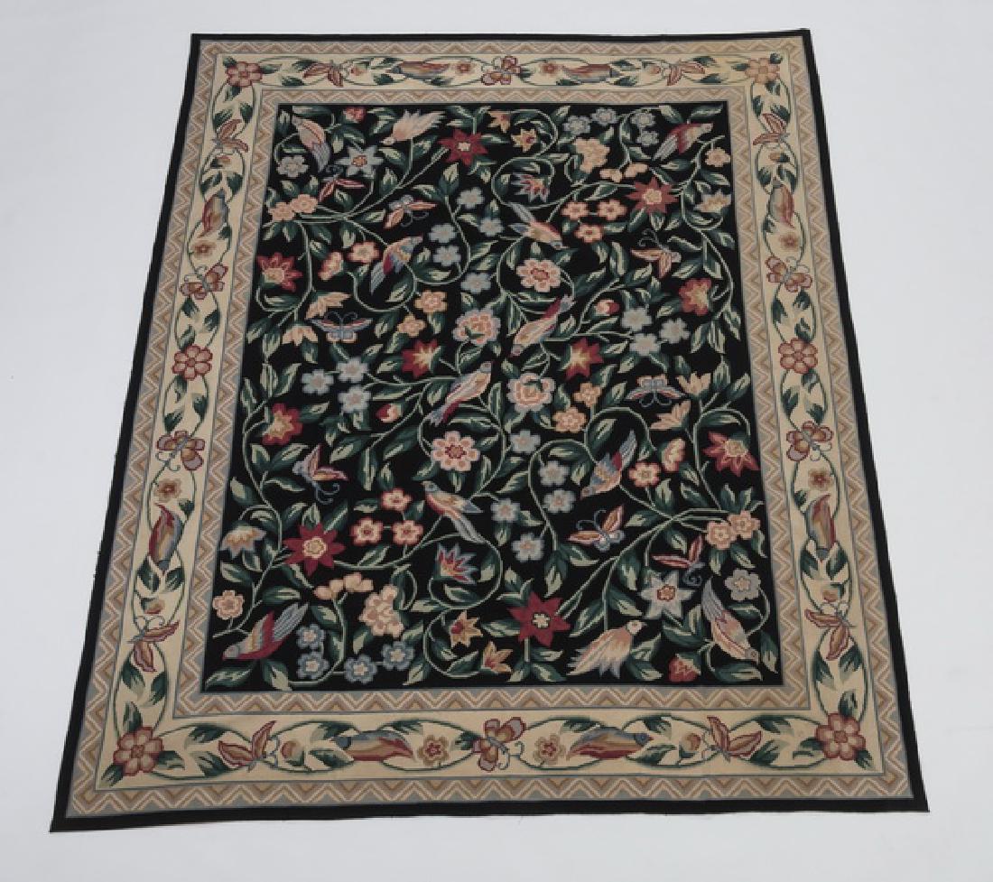 Portuguese style needlepoint area rug 8 x 10 (1 of 4)