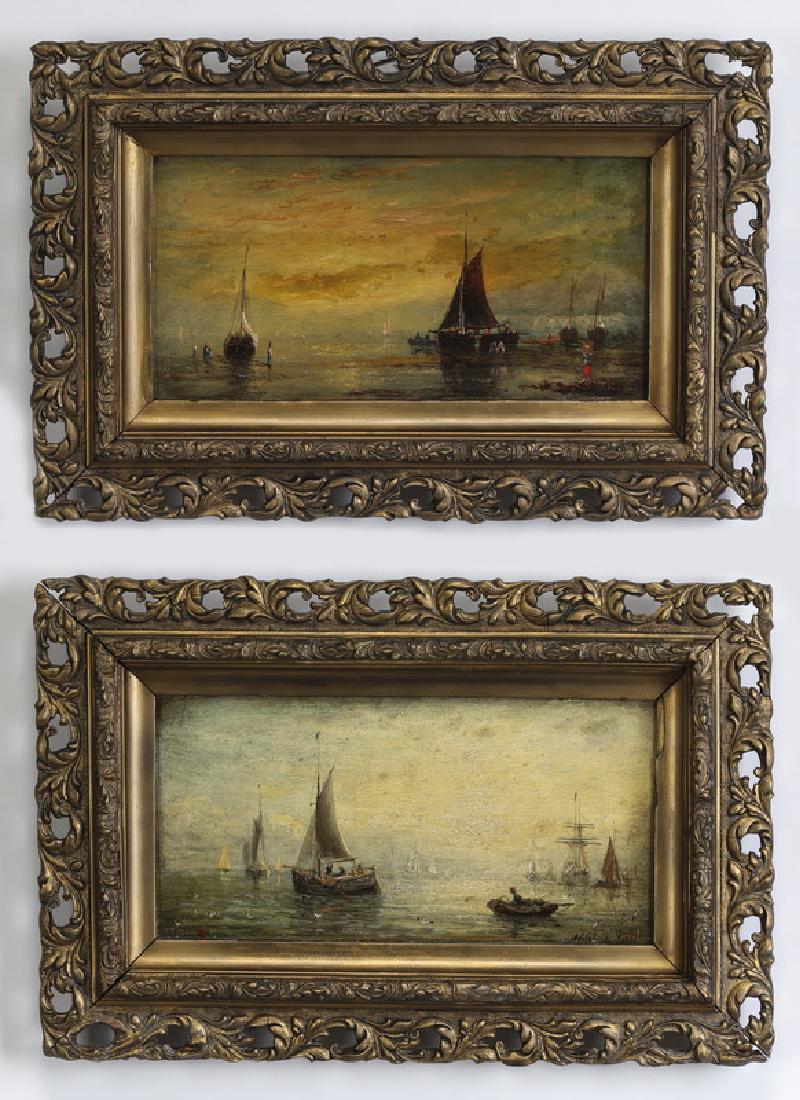 (2) 19th c. English Maritime O/c of ships, signed (1 of 9)