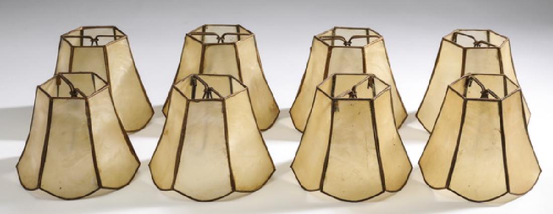 (6) Capiz shell chandelier shades (1 of 3)