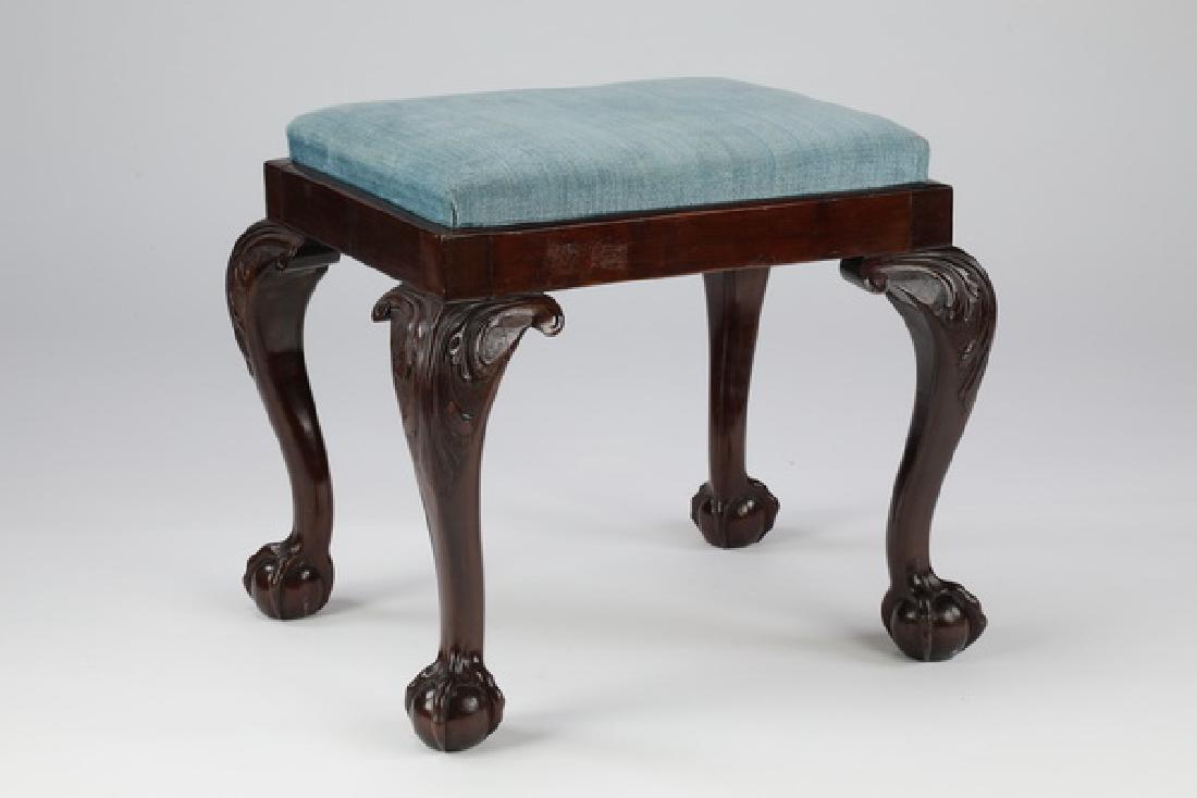 Early 20th c. Continental Chippendale style stool (1 of 1)