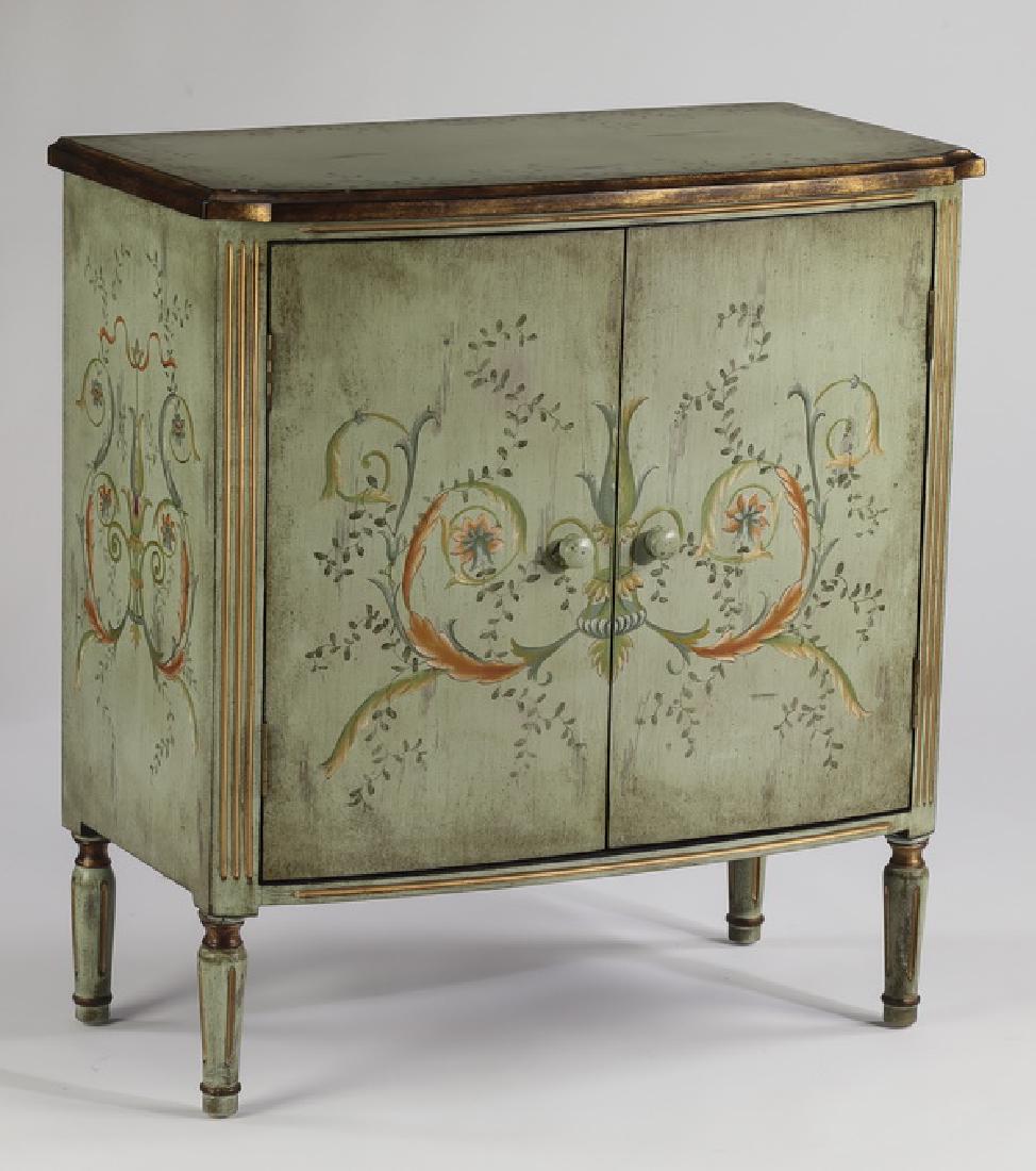 Paint-decorated two door chest, 32"h (1 of 3)