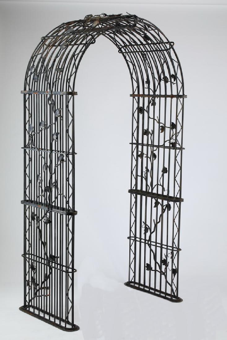 Wrought iron arched arbor, w/ climbing ivy (1 of 5)