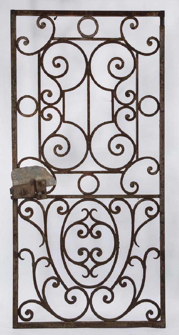 19th c. wrought iron door or garden gate (1 of 3)