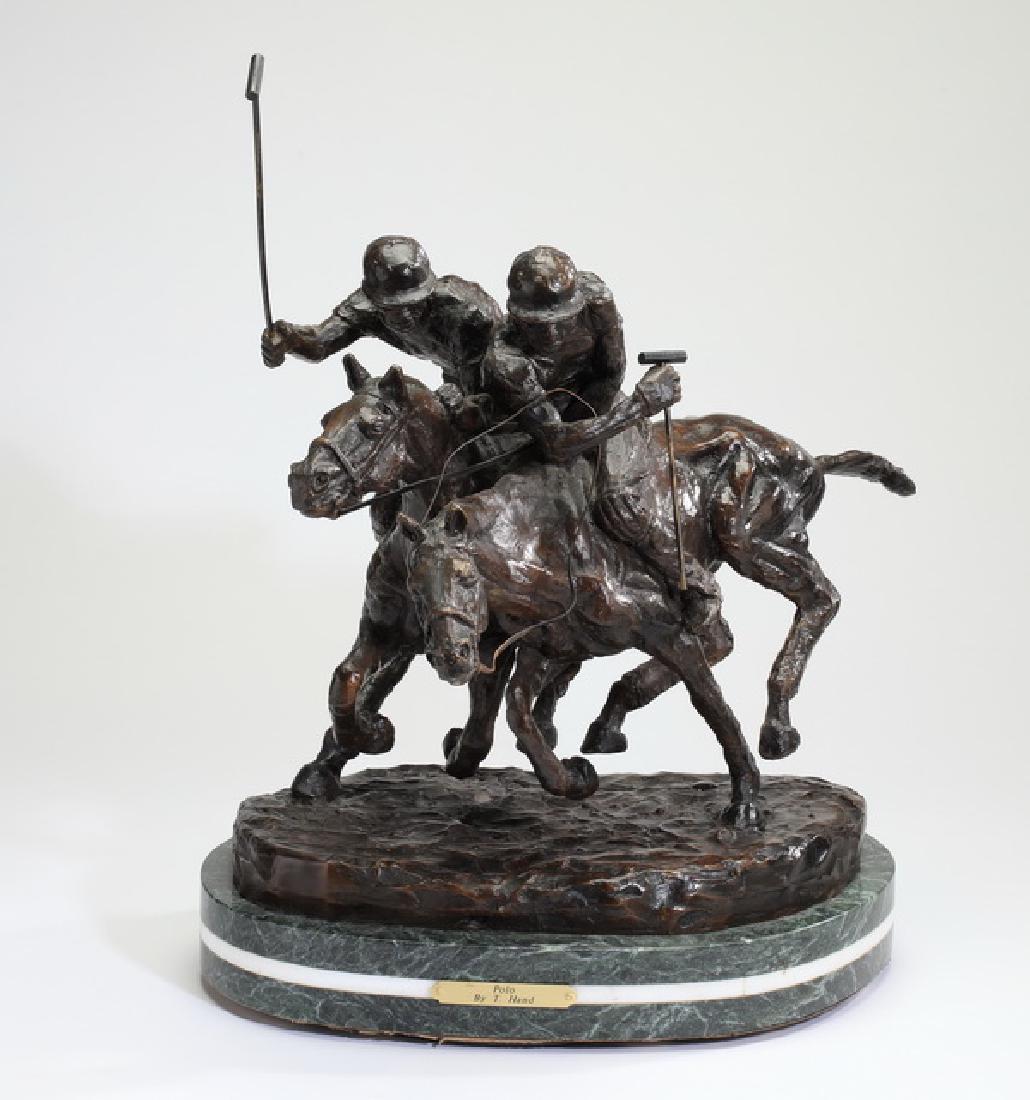 Thos. Hand limited edtion bronze 'Polo' 17"h (1 of 5)