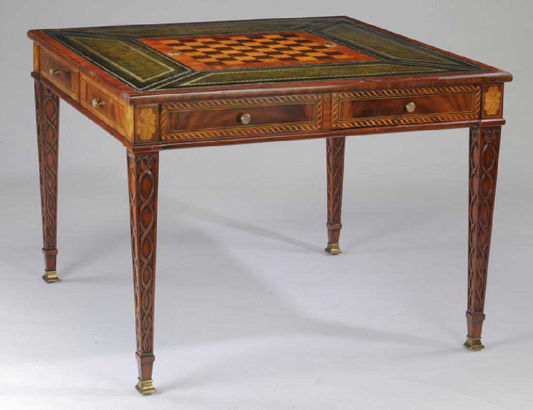 Maitland Smith marquetry inlaid game table