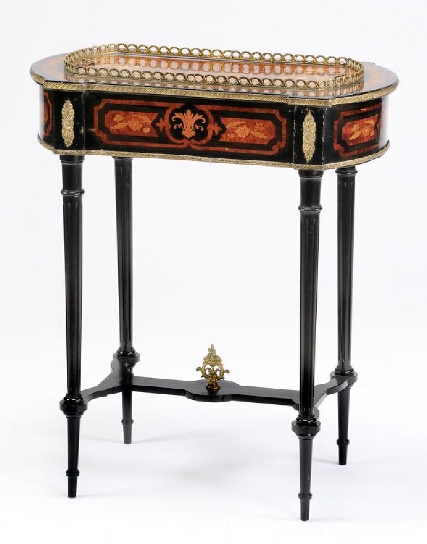 Louis XVI style inlaid stand, 19th c. (1 of 3)