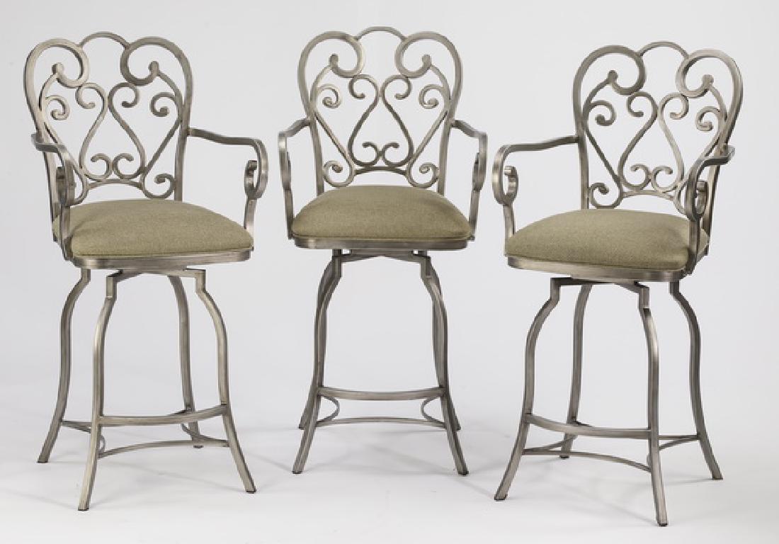 (3) French Provincial inspired swivel barstools (1 of 2)