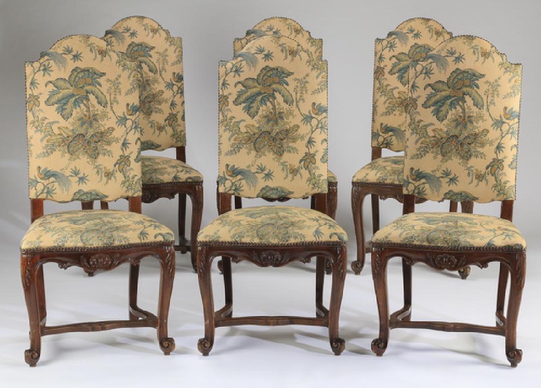 (6) French Provincial side chairs, 46"h (1 of 3)