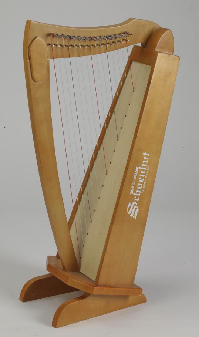 Schoenhut children's 15-string harp in cherry, 28"h (1 of 2)