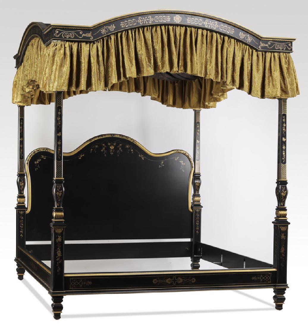 E.J. Victor king size Chinoiserie inspired canopy bed (1 of 5)
