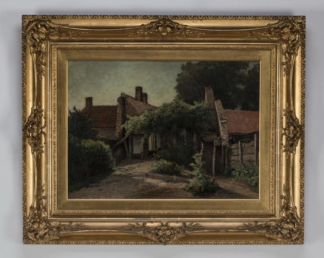 Kruseman van Elten (Dutch) signed O/c country houses (1 of 4)