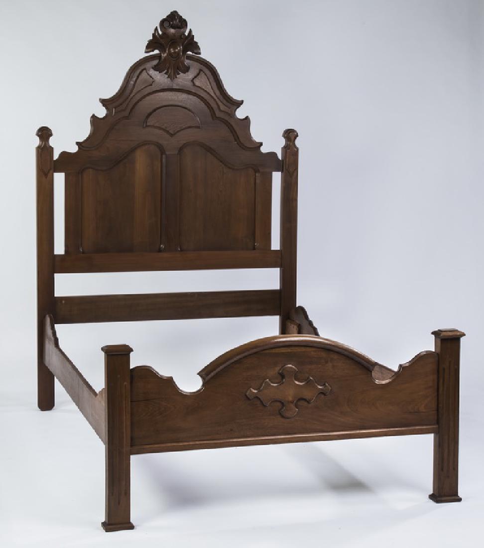 19th c. American Renaissance Revival bedstead, 57"w (1 of 4)