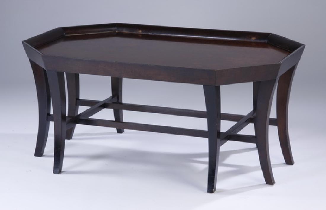 Contemporary octagonal coffee table, 46"l (1 of 3)