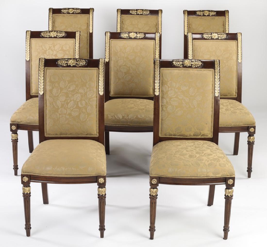 (8) E.J. Victor side chairs in silk jacquard (1 of 4)