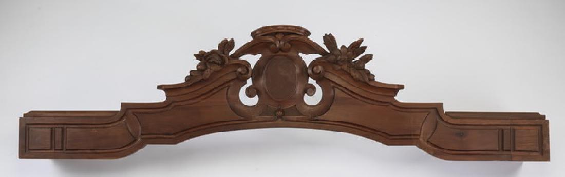 19th c. arched and carved architectural crest (1 of 3)