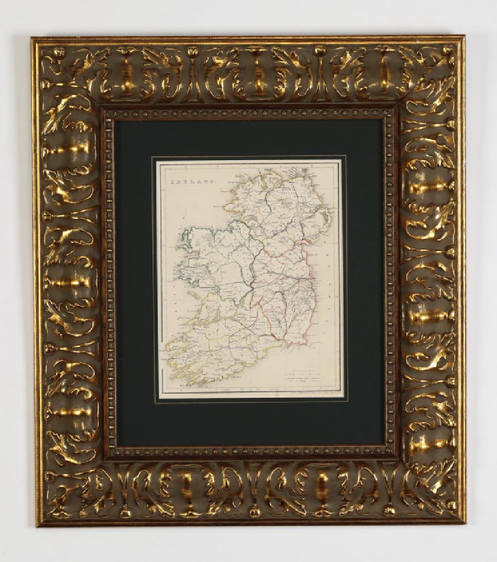 19th c. English steel engraving of map of Ireland (1 of 1)